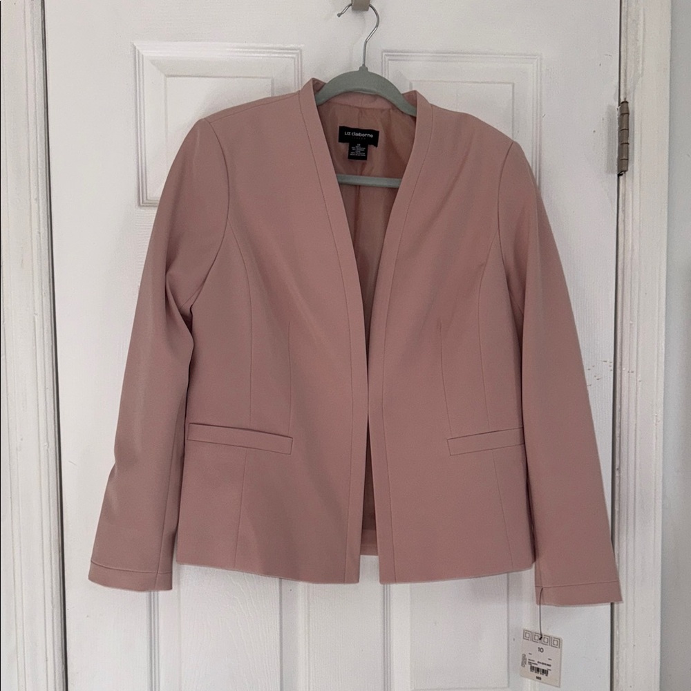 Liz Claiborne size 10 blazer New Pink coat stylish business casual